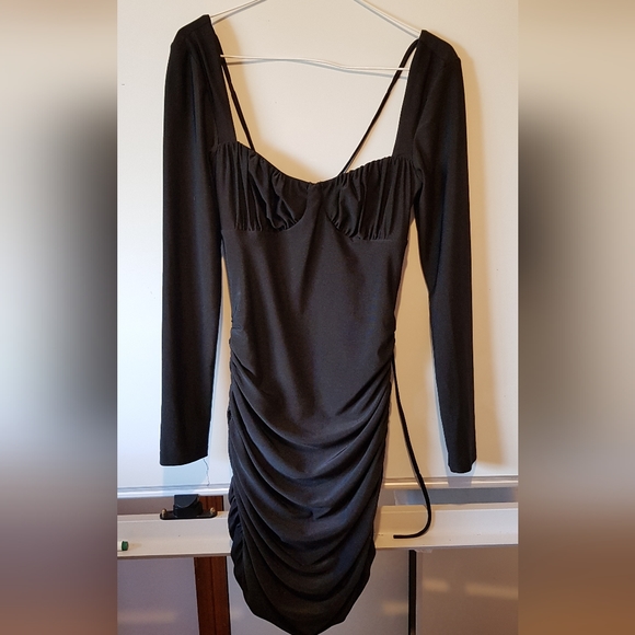 Tiger Mist black Ismay ruched dress - Picture 2 of 13